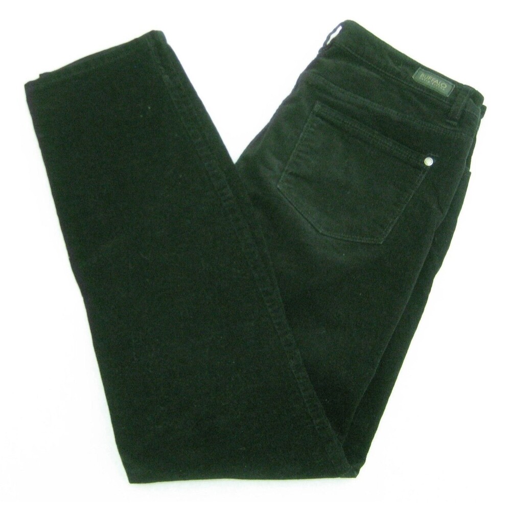 BUFFALO David Bitton Women's (Size 6 30x28) Black Corduroy Pants 5 Pockets Jeans